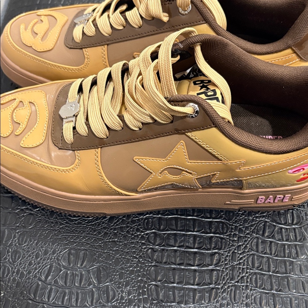 Bape STA Sneakers in Brown and Tan - Picture 2 of 6